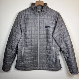 SOLD — Patagonia Women’s Nano Puff Jacket Size Large Gray Outdoor Hiking